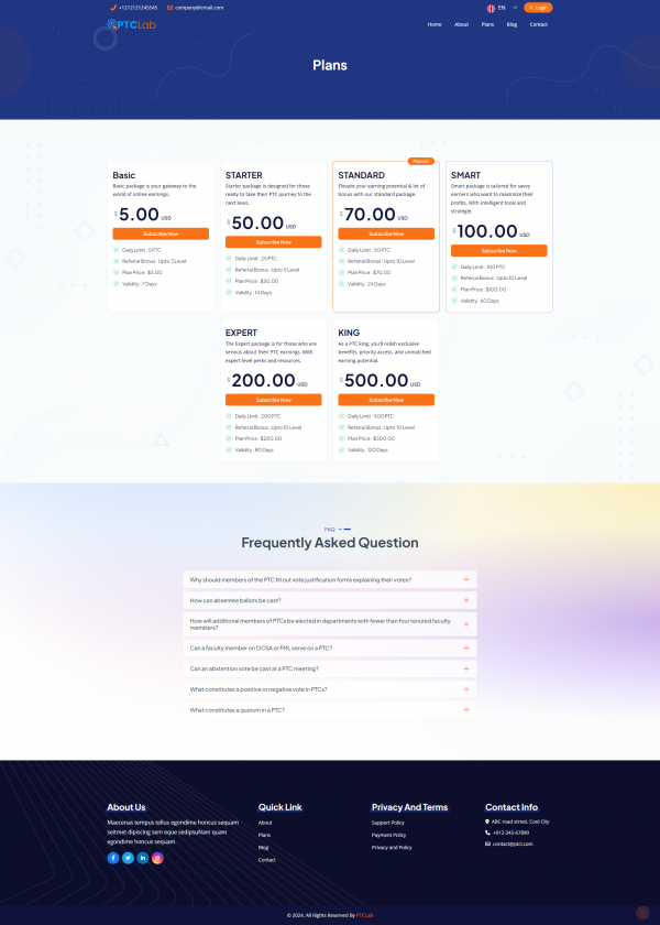 ptcLAB v3.8 - Платформа с оплатой за клик